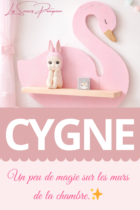 Étagères cygne bois
