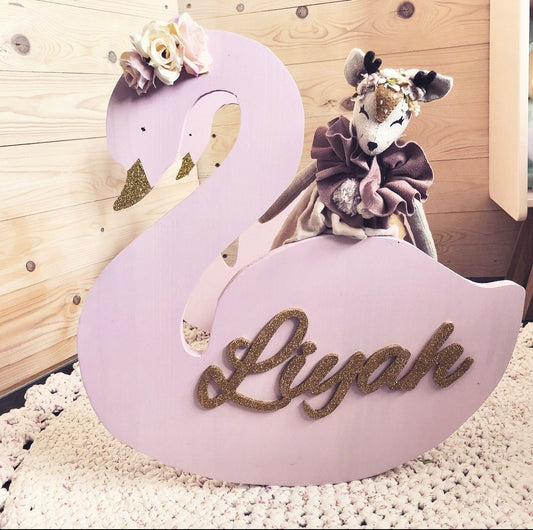 Banc enfant cygne à personnaliser