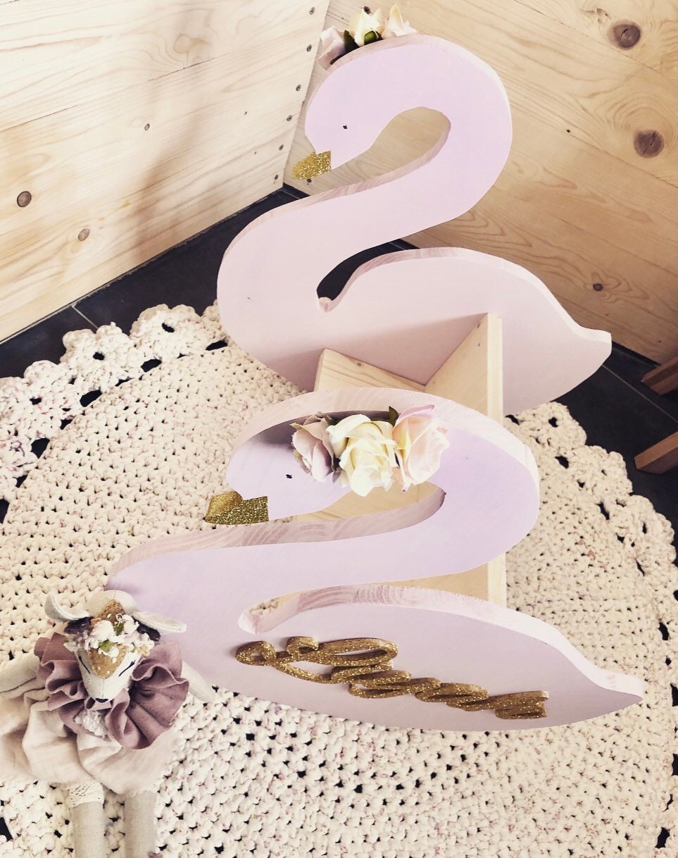 Banc enfant cygne à personnaliser