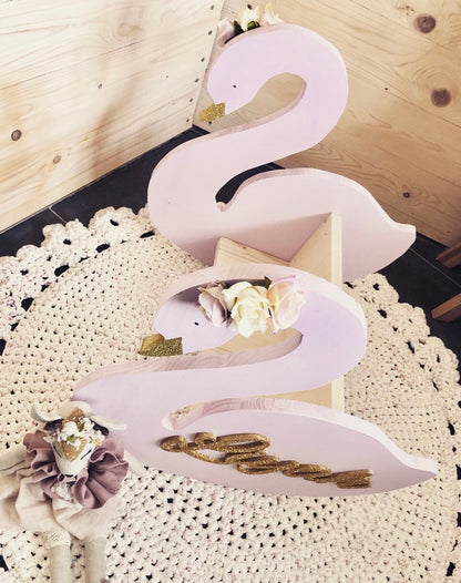 Banc enfant cygne à personnaliser