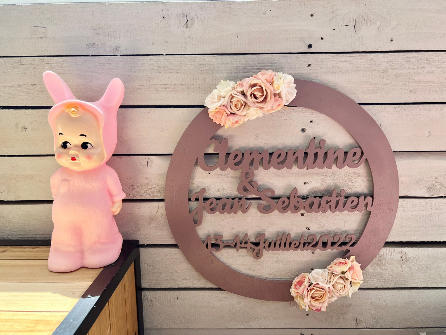 Couronne florale mariage baby shower baptême communion