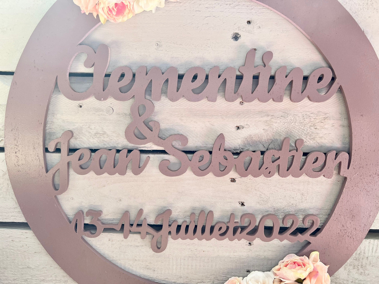 Couronne florale mariage baby shower baptême communion