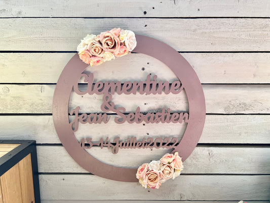 Couronne florale mariage baby shower baptême communion