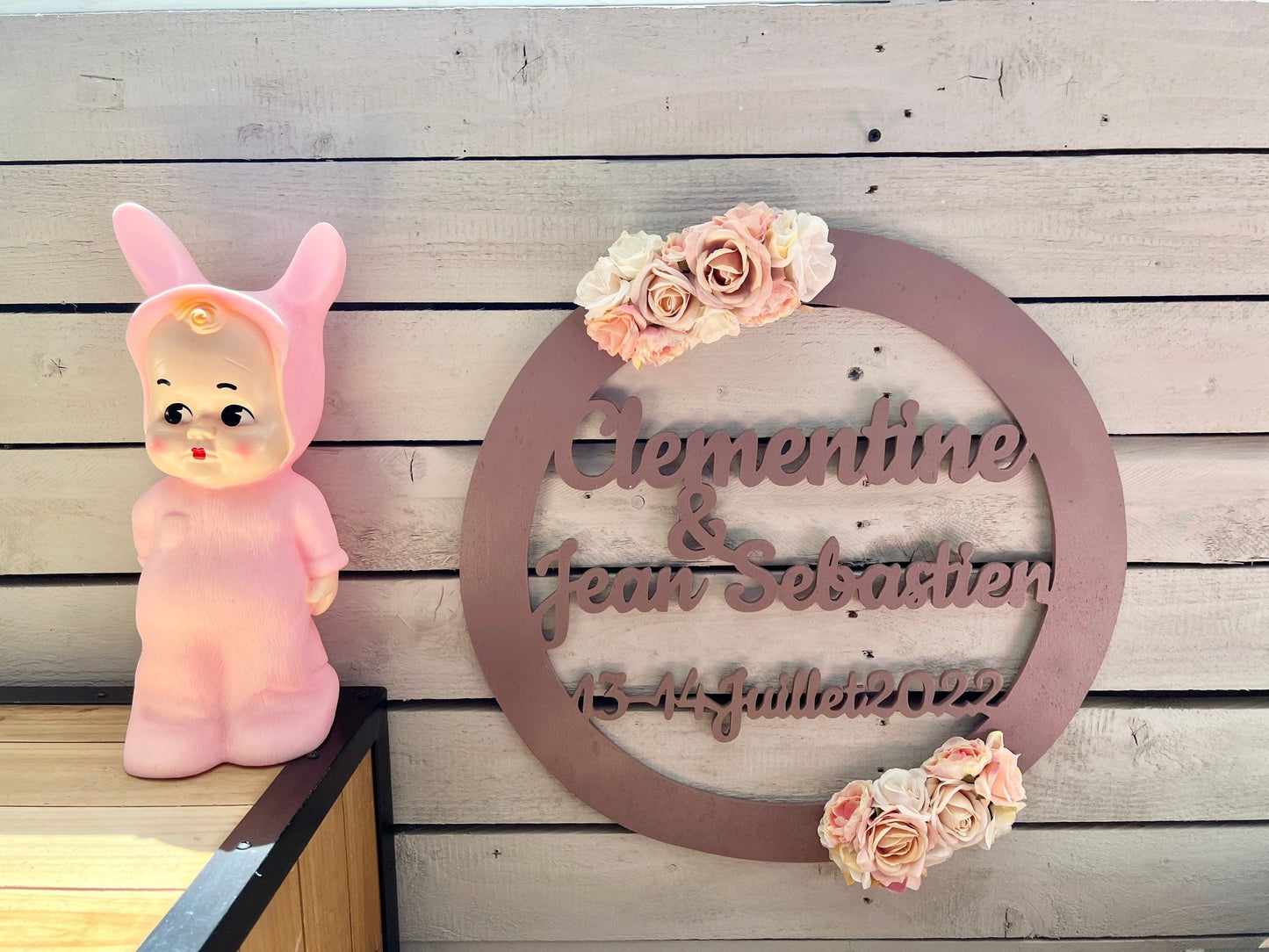 Couronne florale mariage baby shower baptême communion