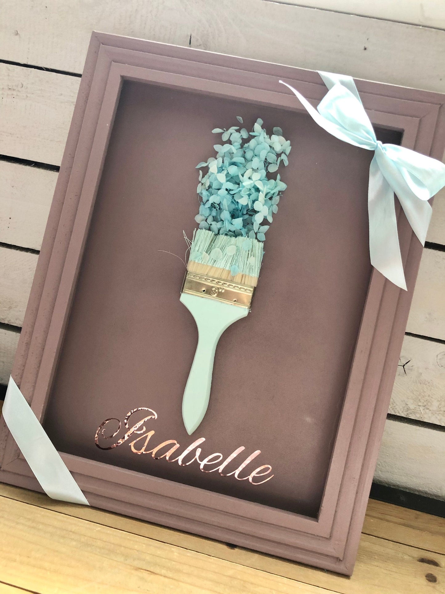Cadre fleurs séchées à personnaliser