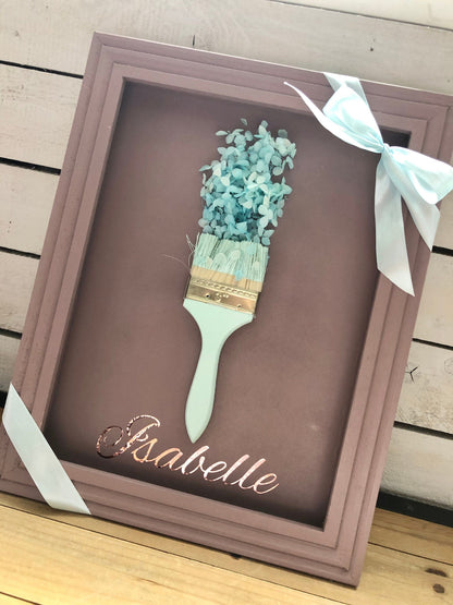 Cadre fleurs séchées à personnaliser