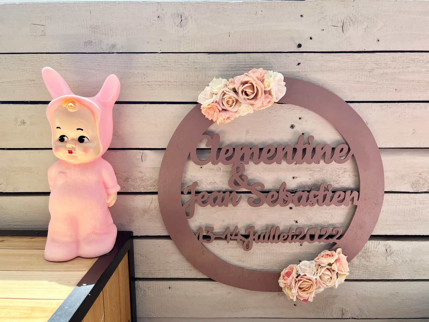 Couronne florale mariage baby shower baptême communion