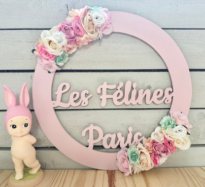 Couronne florale mariage baby shower baptême communion