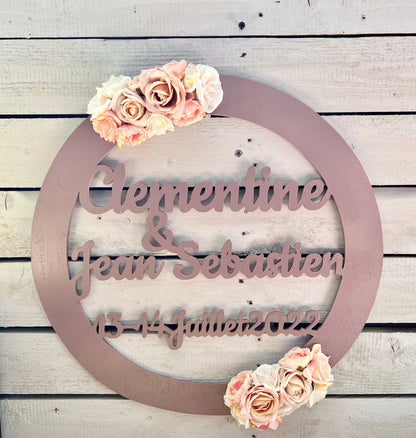 Couronne florale mariage baby shower baptême communion