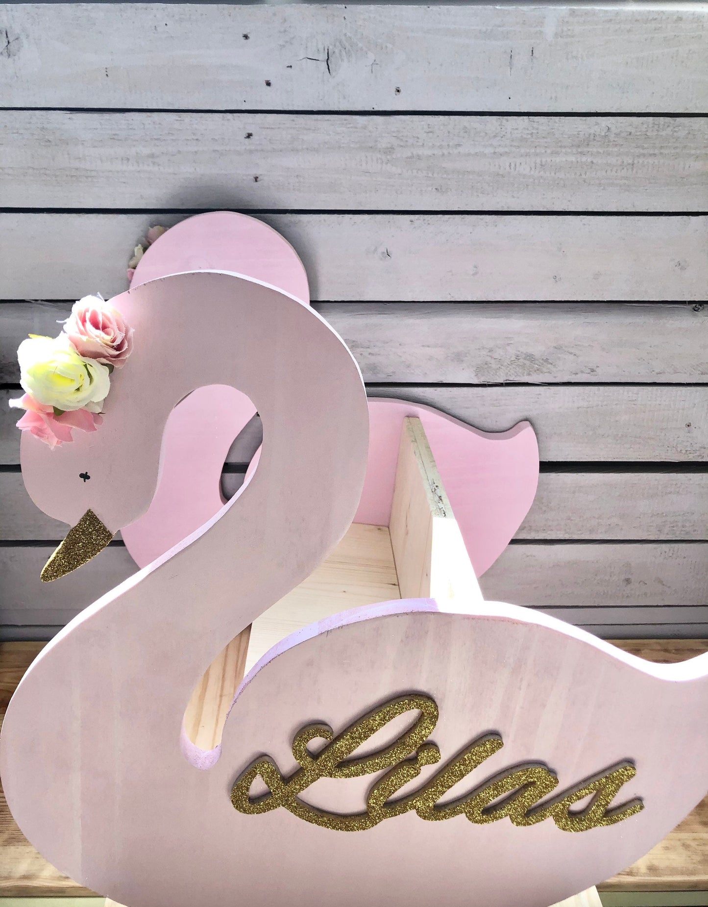 Banc enfant cygne à personnaliser